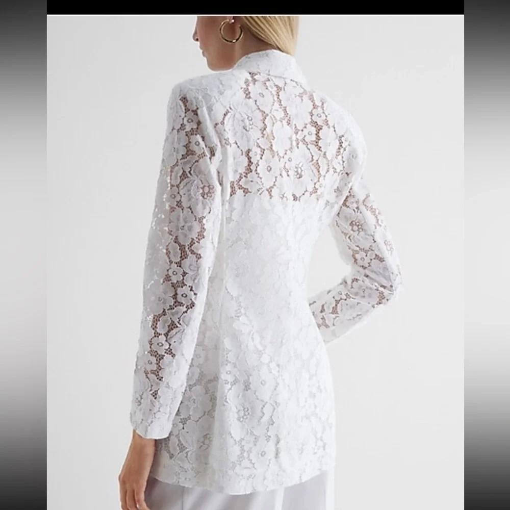 NWOT Express Double Breasted Lace Blazer